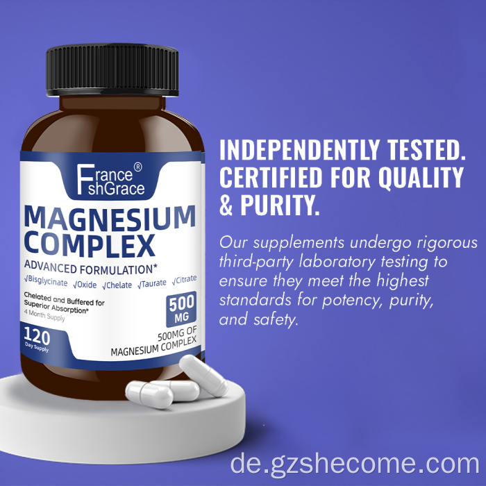 Shecome Magnesium Complex Kapseln unterstützen den Muskelschlaf